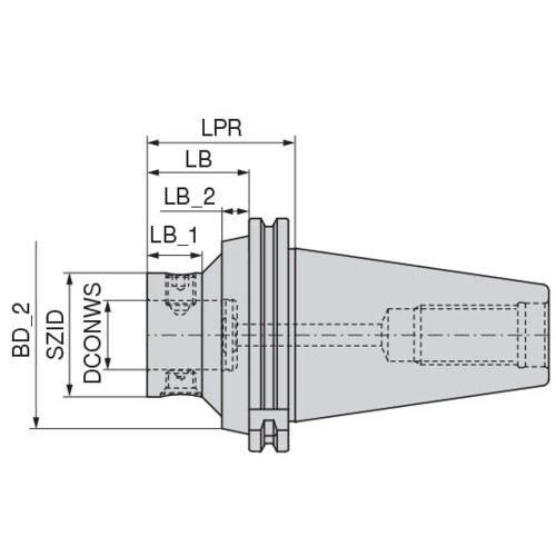 KOMET - ABS-Aufnahme SK40-50 (DIN 69871 AD/B)